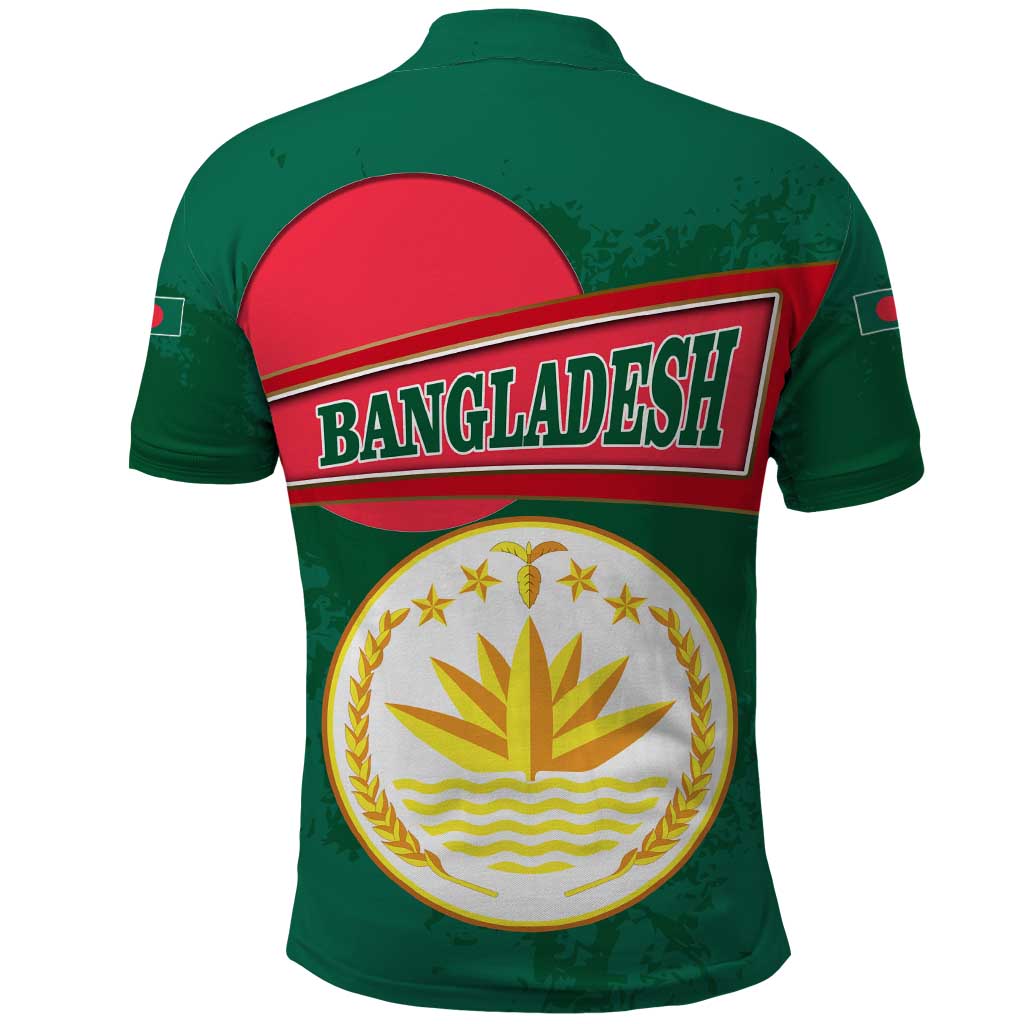 Bangladesh Chittagong Heritage Polo Shirt with National Emblem and Flag TS04