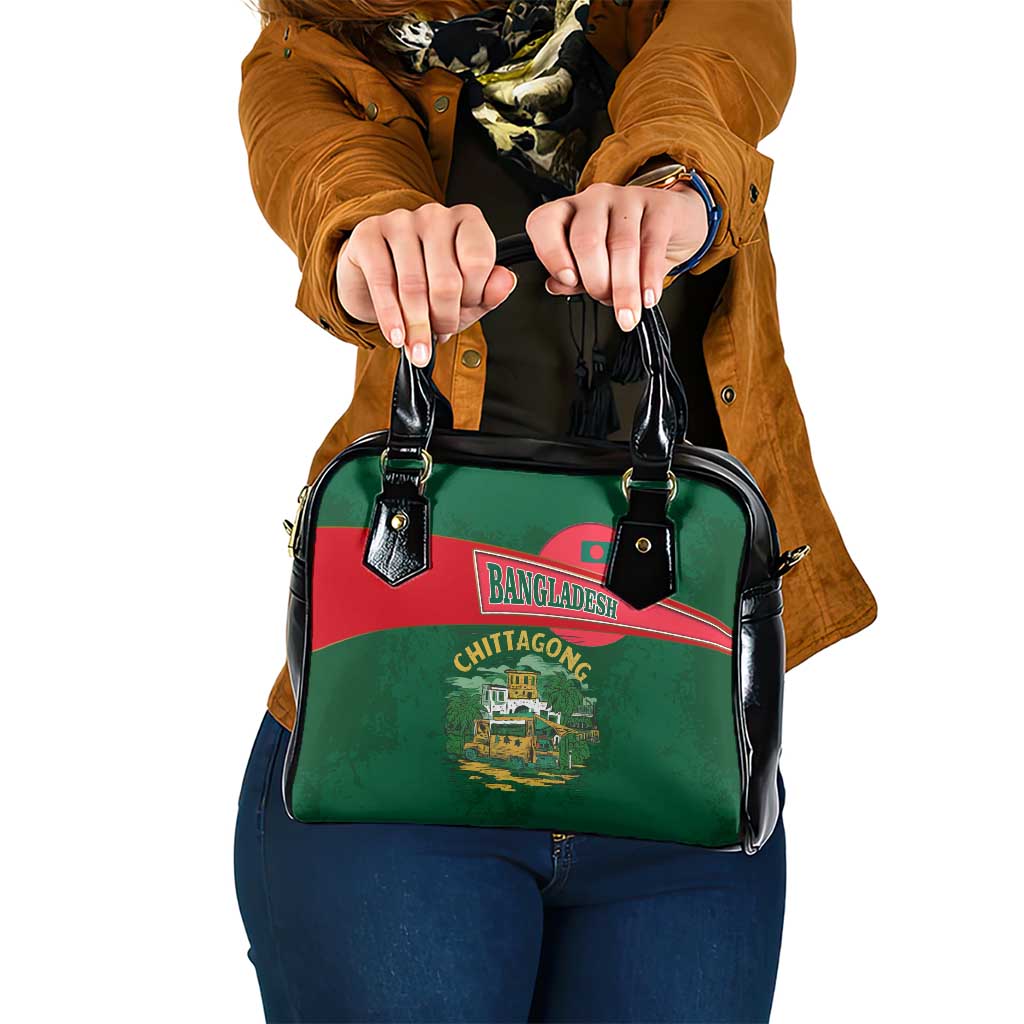 Bangladesh Chittagong Heritage Shoulder Handbag with National Emblem and Flag TS04