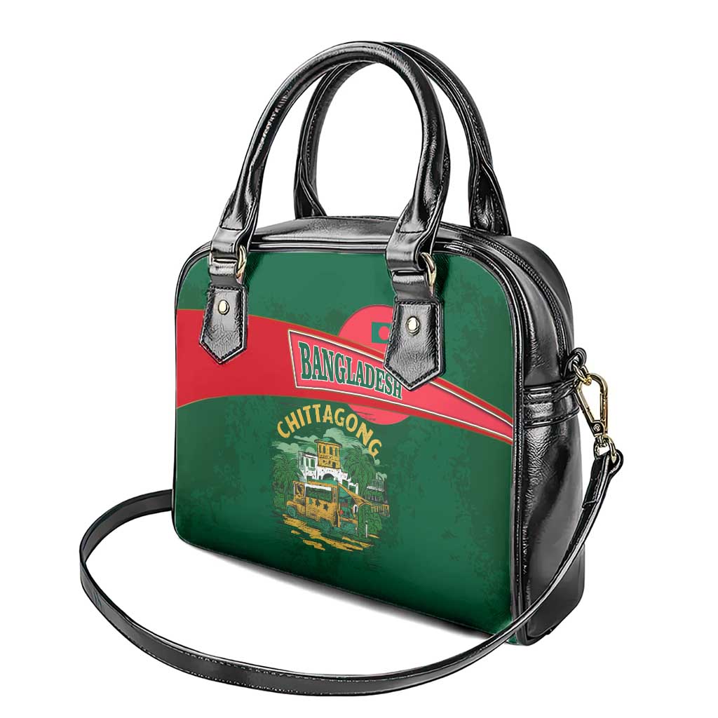 Bangladesh Chittagong Heritage Shoulder Handbag with National Emblem and Flag TS04