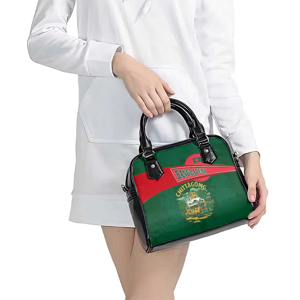 Bangladesh Chittagong Heritage Shoulder Handbag with National Emblem and Flag TS04