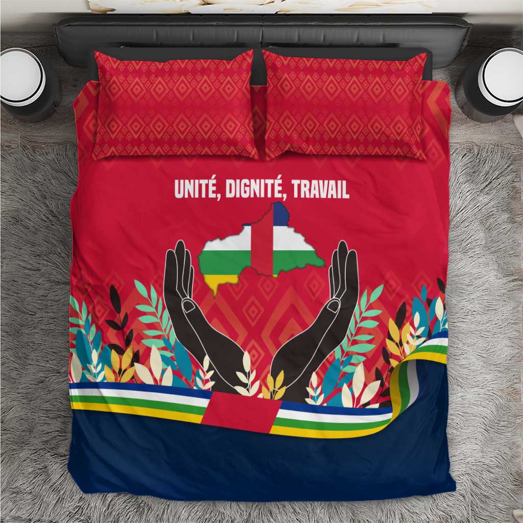 Central African Republic Bedding Set Red Blue Green Tribal Design TS04