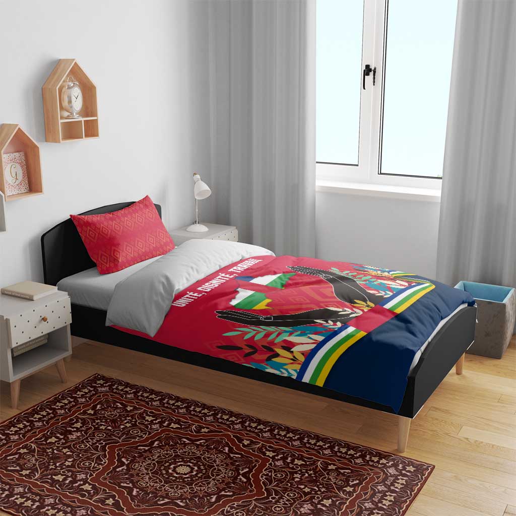Central African Republic Bedding Set Red Blue Green Tribal Design TS04
