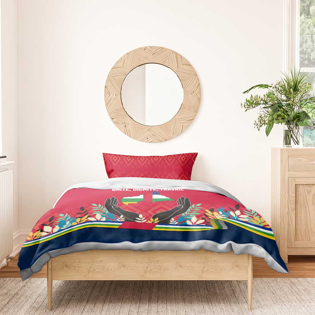 Central African Republic Bedding Set Red Blue Green Tribal Design TS04