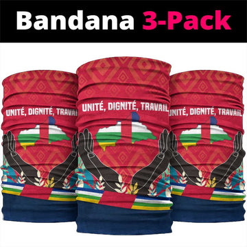 Central African Republic Neck Gaiter with Red Blue Green Tribal Design and National Flag TS04