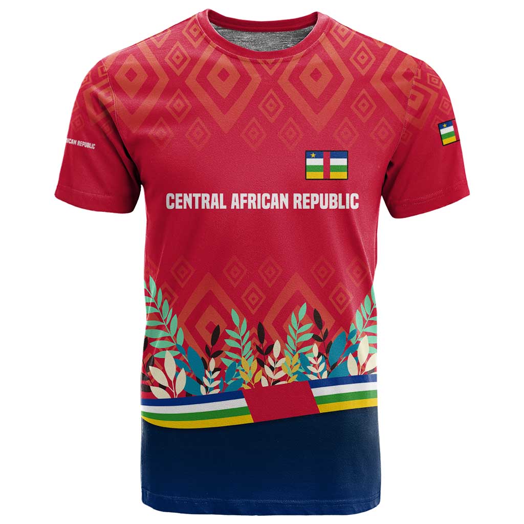 Central African Republic T shirt Red Blue Green Tribal Design TS04