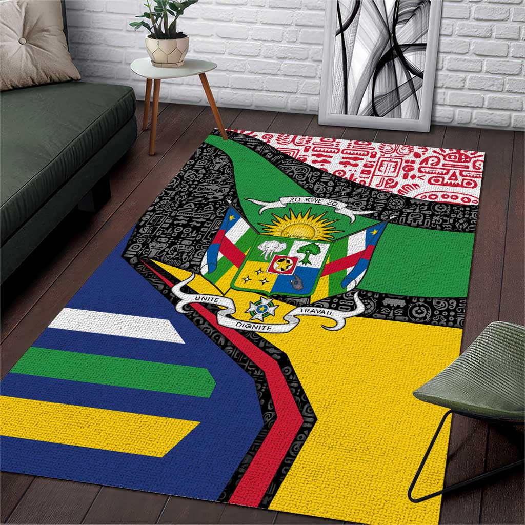Central African Republic Area Rug Multicolor Tribal Design TS04
