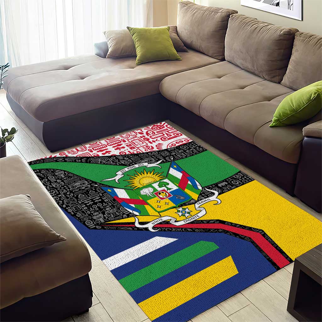 Central African Republic Area Rug Multicolor Tribal Design TS04