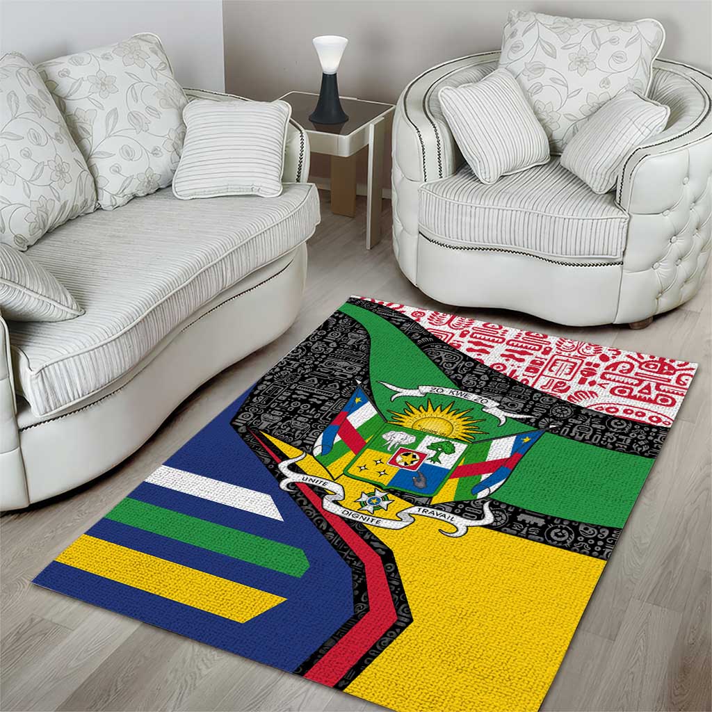 Central African Republic Area Rug Multicolor Tribal Design TS04