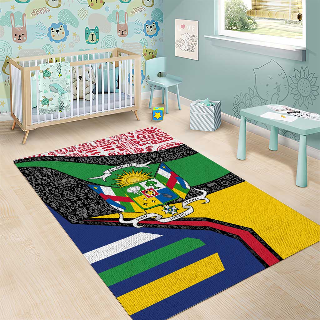 Central African Republic Area Rug Multicolor Tribal Design TS04