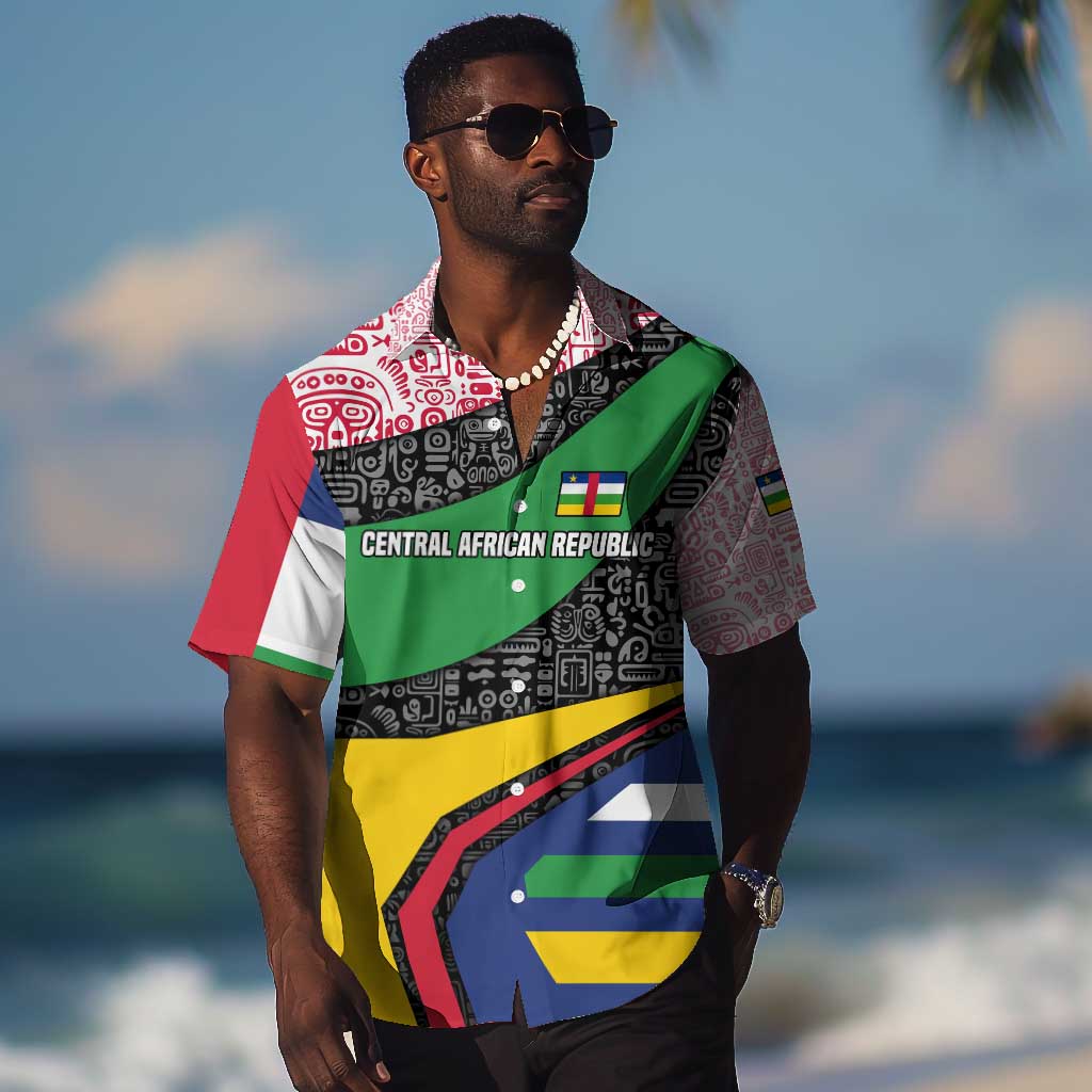 Central African Republic Hawaiian Shirt Multicolor Tribal Design TS04