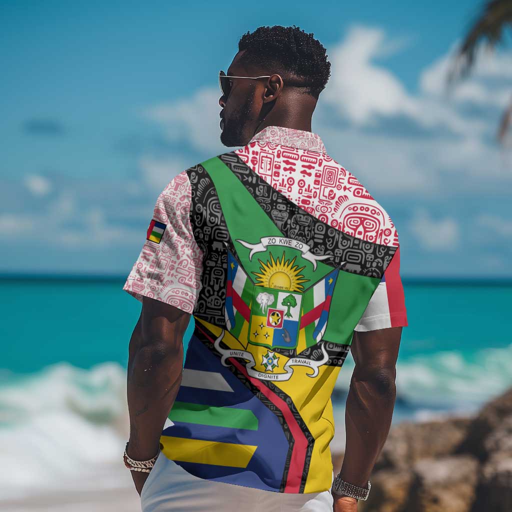 Central African Republic Hawaiian Shirt Multicolor Tribal Design TS04