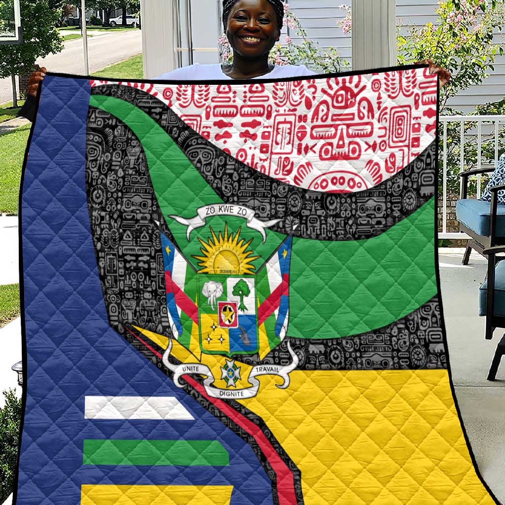 Central African Republic Quilt Multicolor Tribal Design TS04