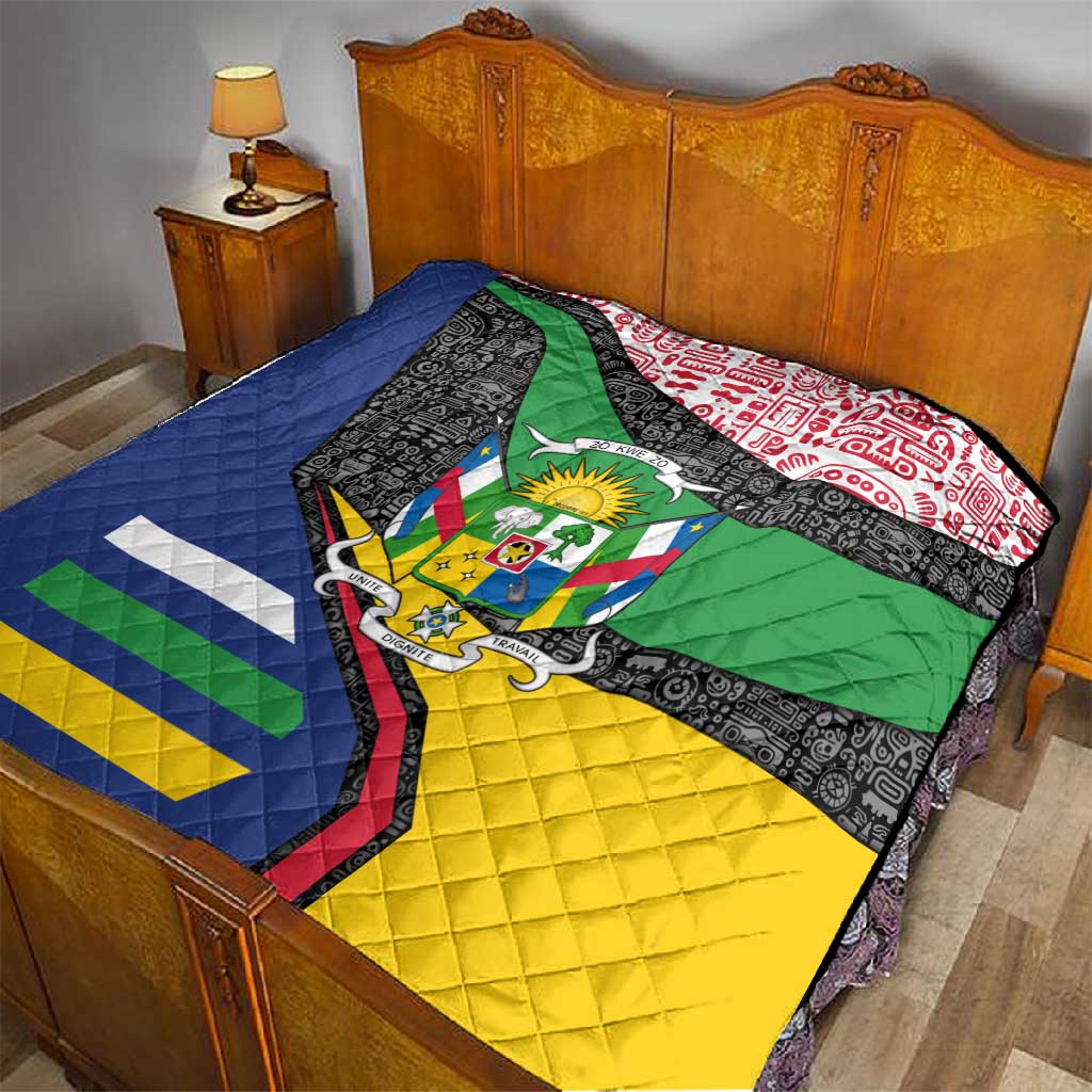 Central African Republic Quilt Multicolor Tribal Design TS04