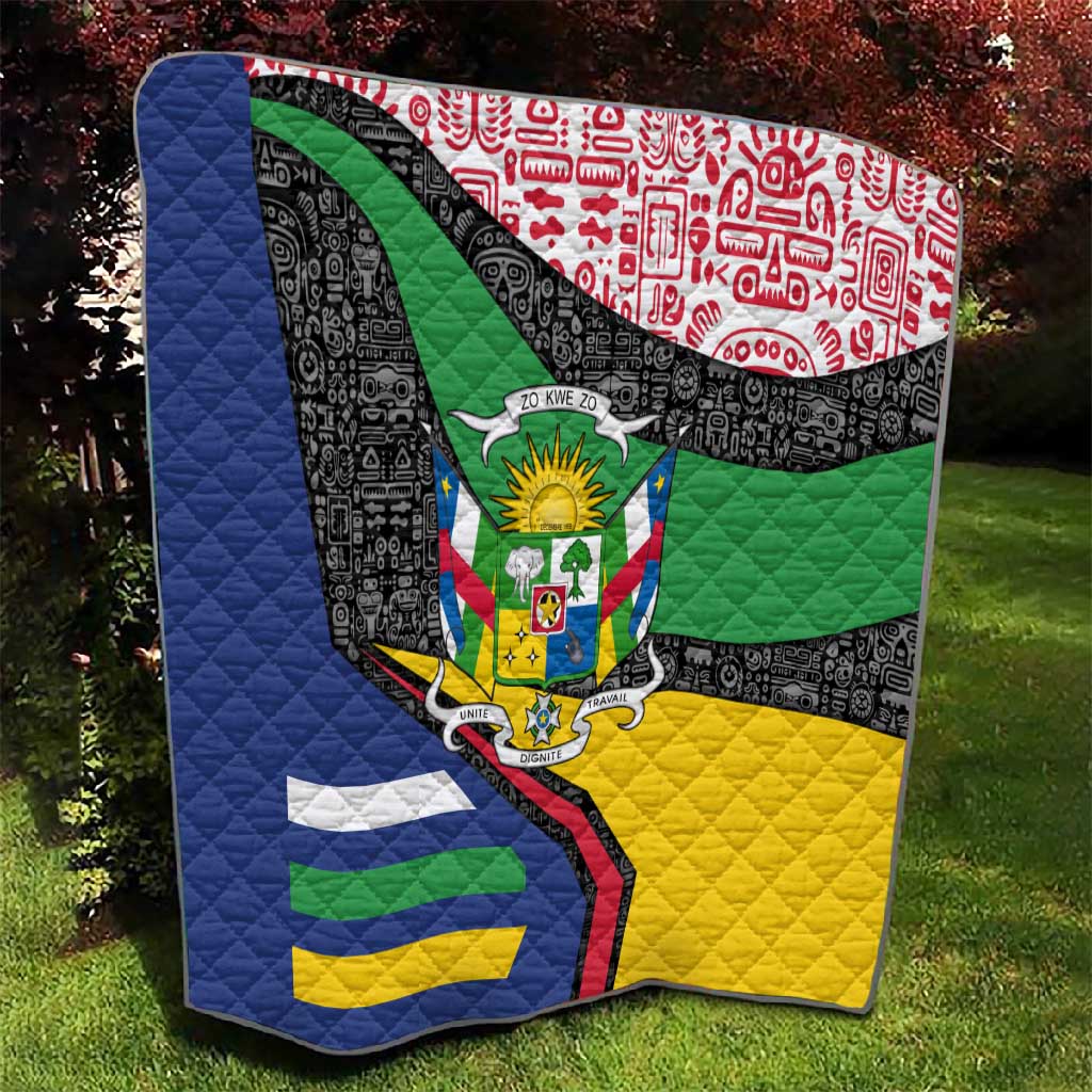 Central African Republic Quilt Multicolor Tribal Design TS04