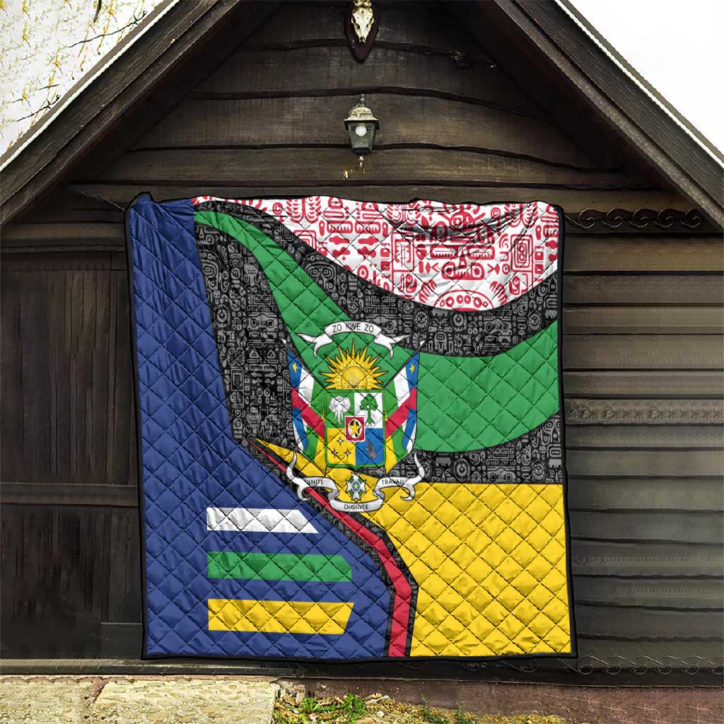Central African Republic Quilt Multicolor Tribal Design TS04