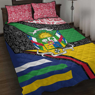 Central African Republic Quilt Bed Set Multicolor Tribal Design TS04