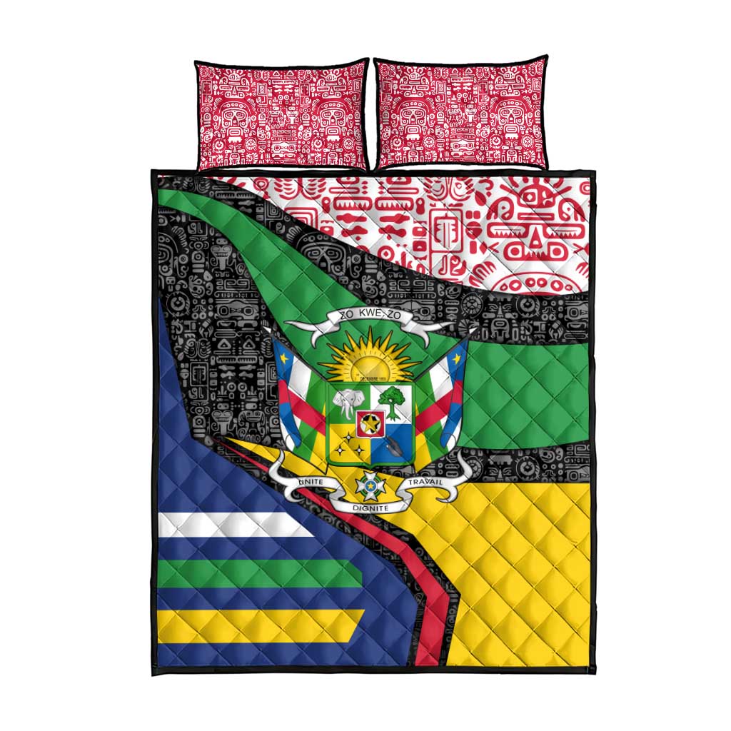 Central African Republic Quilt Bed Set Multicolor Tribal Design TS04