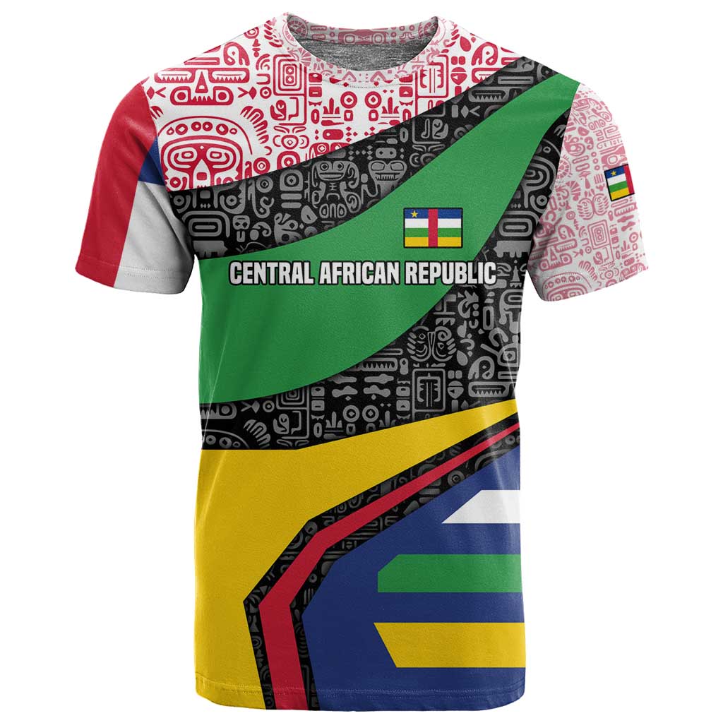 Central African Republic T shirt Multicolor Tribal Design TS04
