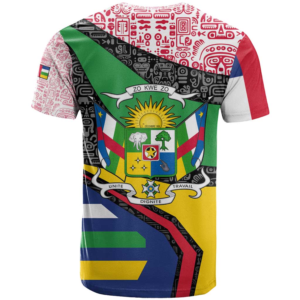 Central African Republic T shirt Multicolor Tribal Design TS04