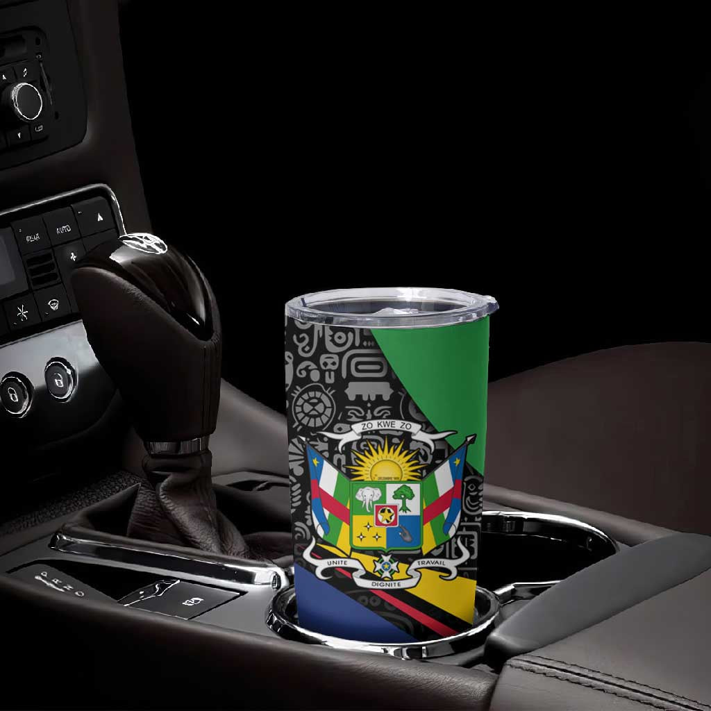 Central African Republic Tumbler Cup Multicolor Tribal Design TS04
