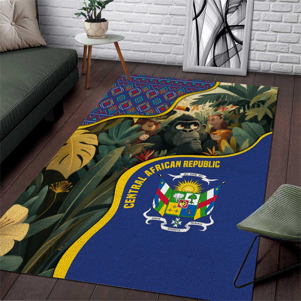 Central African Republic Area Rug Jungle Animal TS04