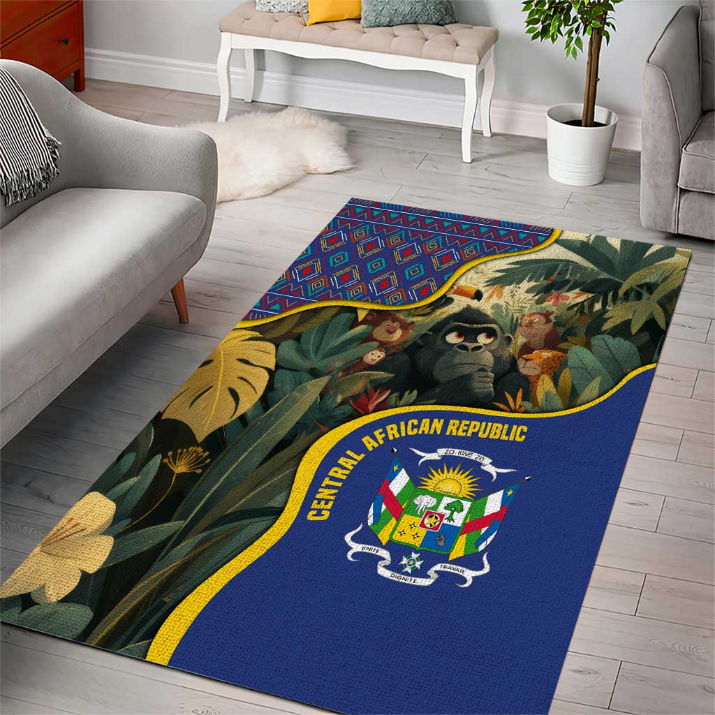 Central African Republic Area Rug Jungle Animal TS04