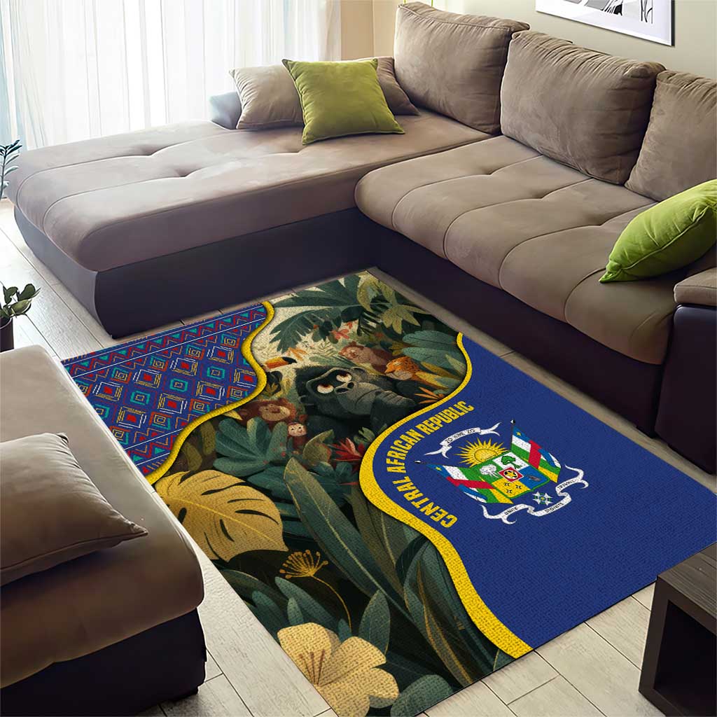 Central African Republic Area Rug Jungle Animal TS04