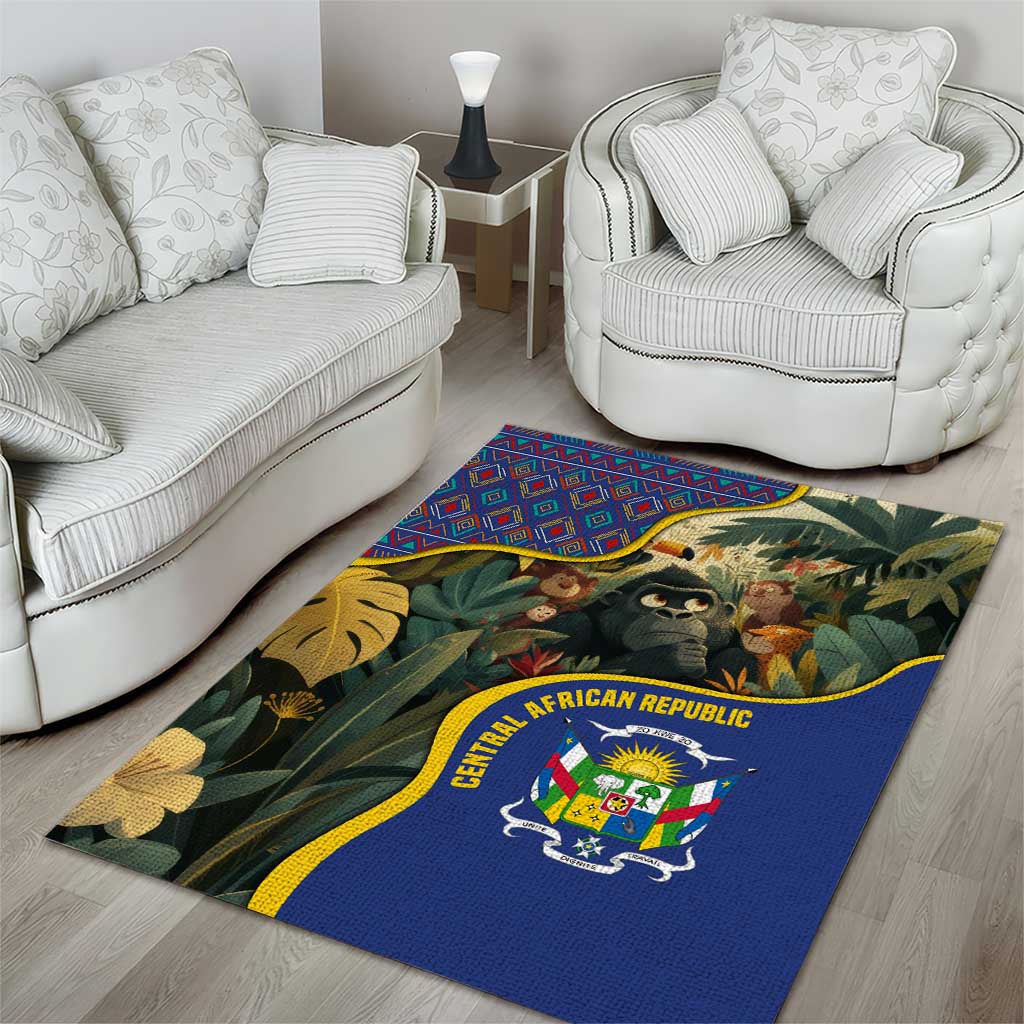 Central African Republic Area Rug Jungle Animal TS04