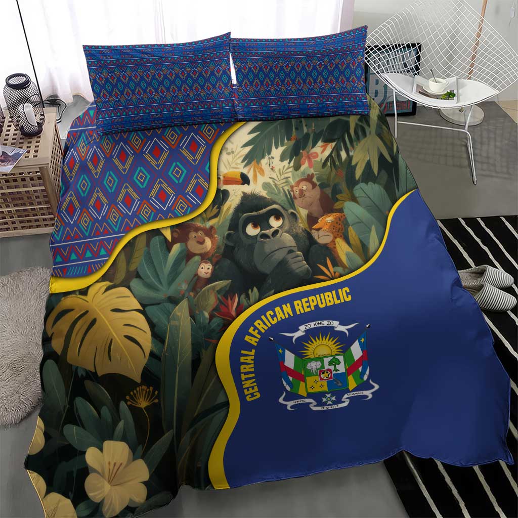 Central African Republic Bedding Set Jungle Animal TS04
