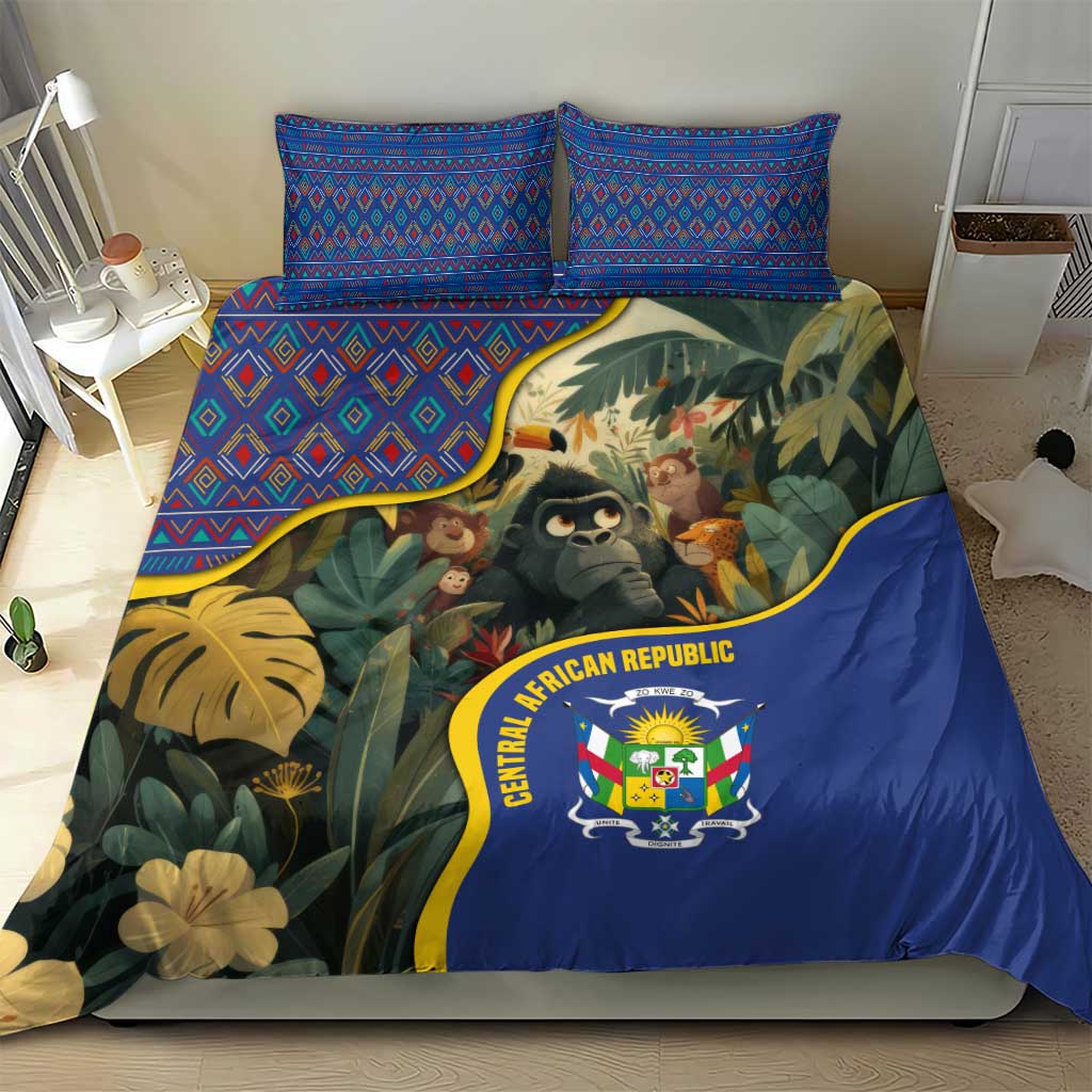Central African Republic Bedding Set Jungle Animal TS04