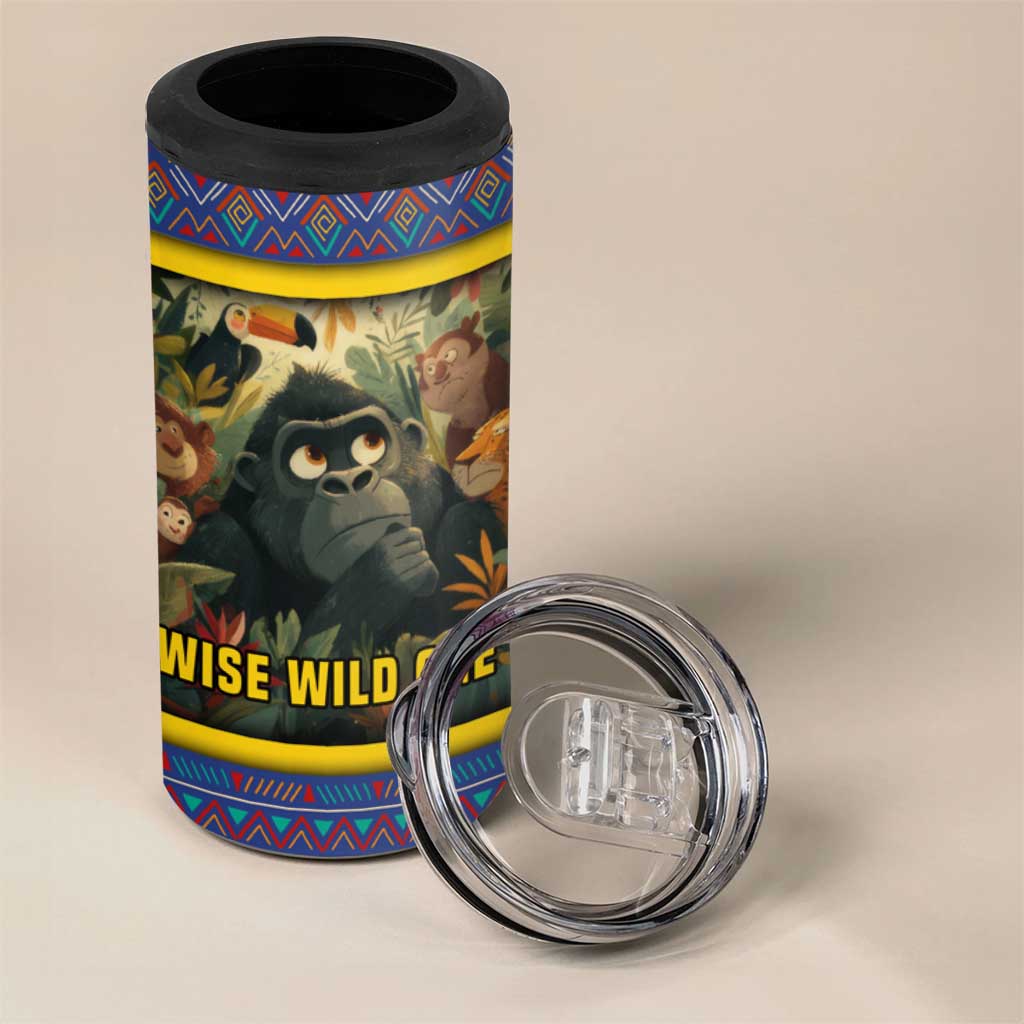 Central African Republic 4 in 1 Can Cooler Tumbler Jungle Animal TS04