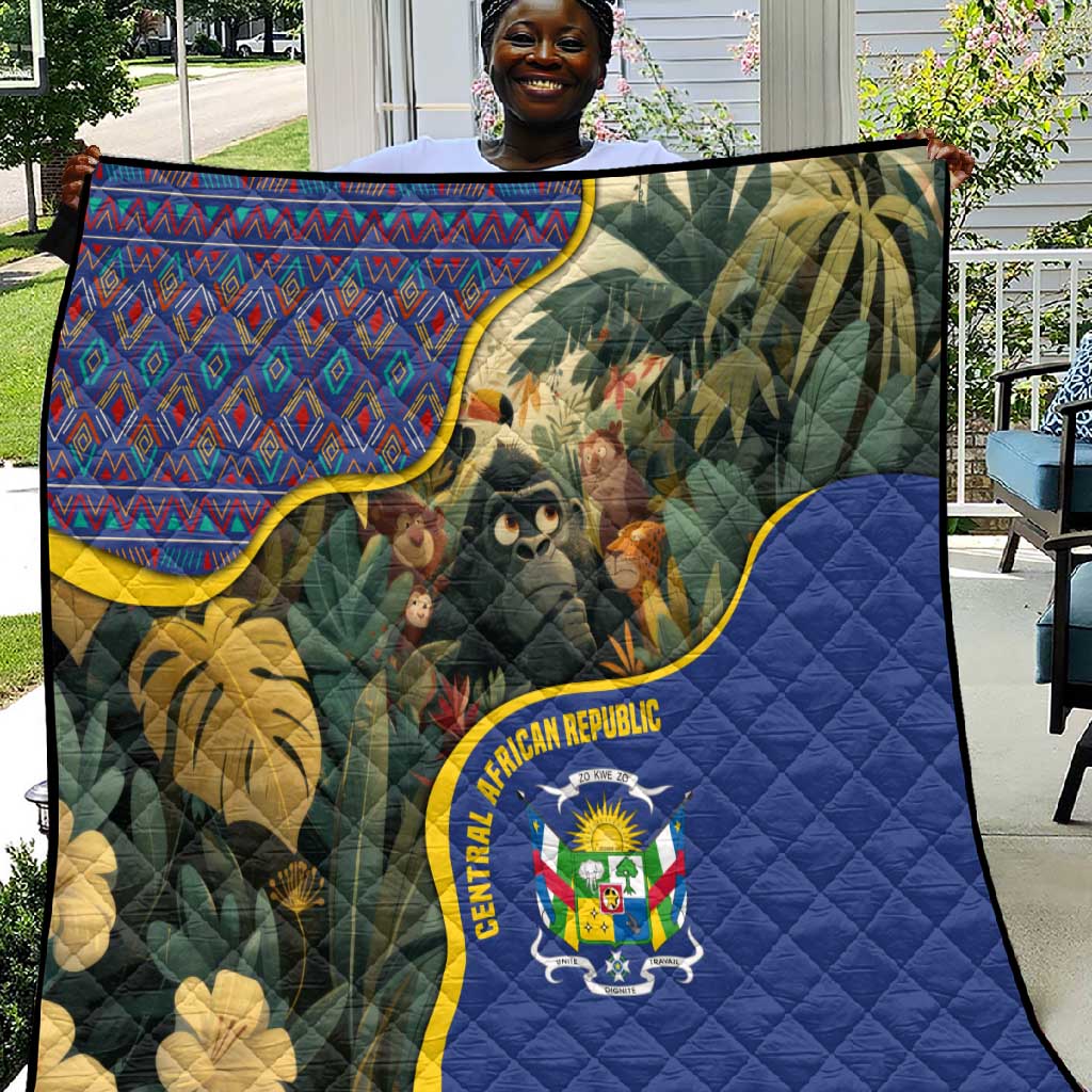 Central African Republic Quilt Jungle Animal TS04