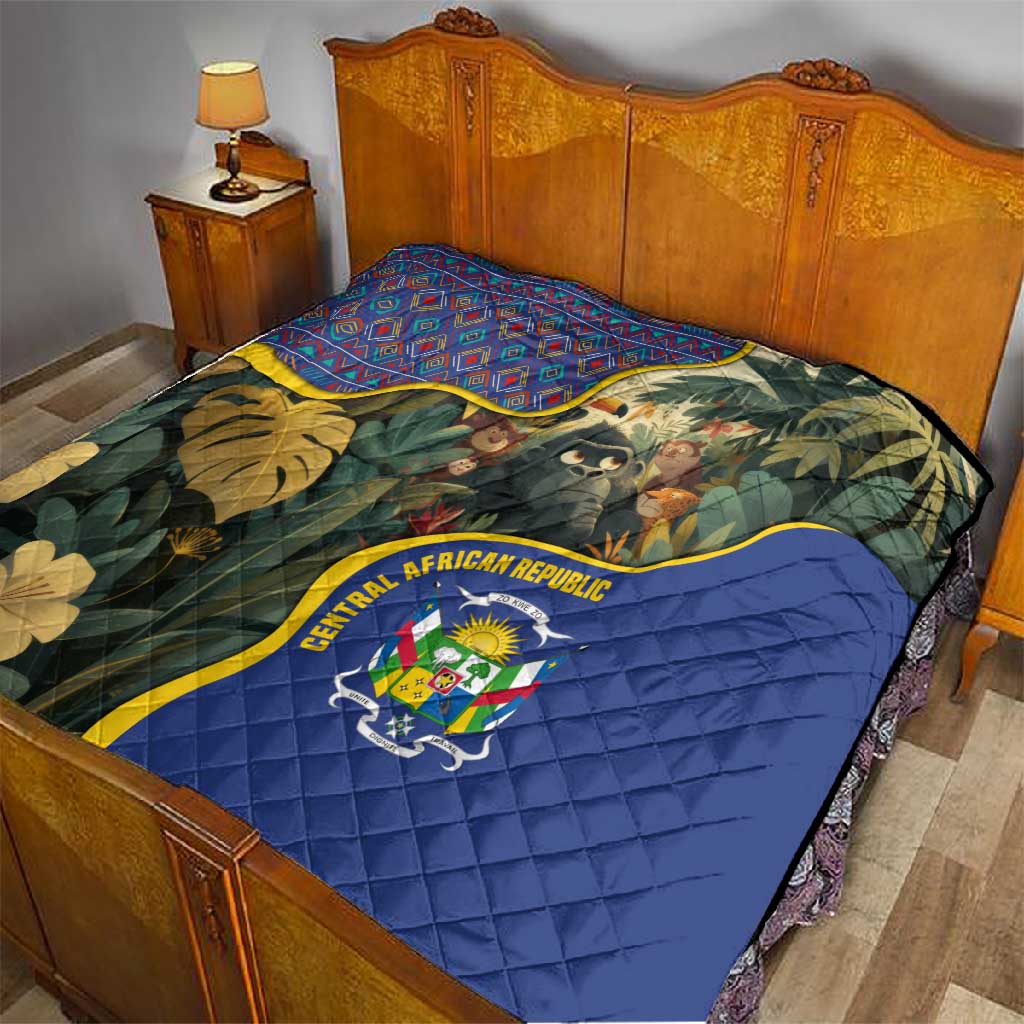 Central African Republic Quilt Jungle Animal TS04