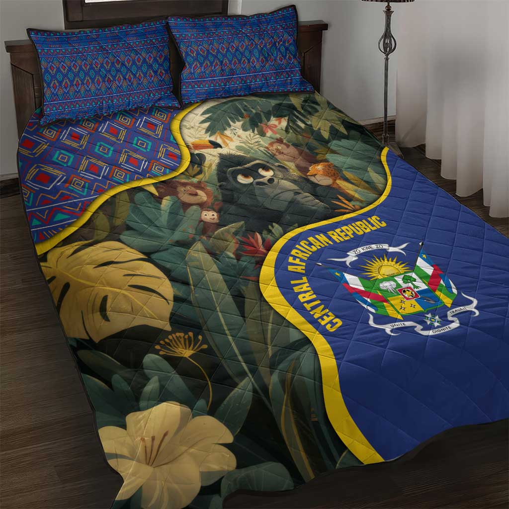 Central African Republic Quilt Bed Set Jungle Animal TS04