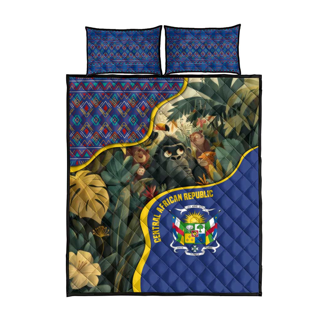 Central African Republic Quilt Bed Set Jungle Animal TS04
