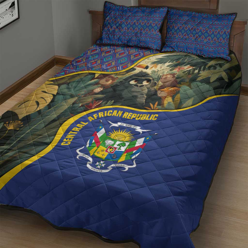 Central African Republic Quilt Bed Set Jungle Animal TS04
