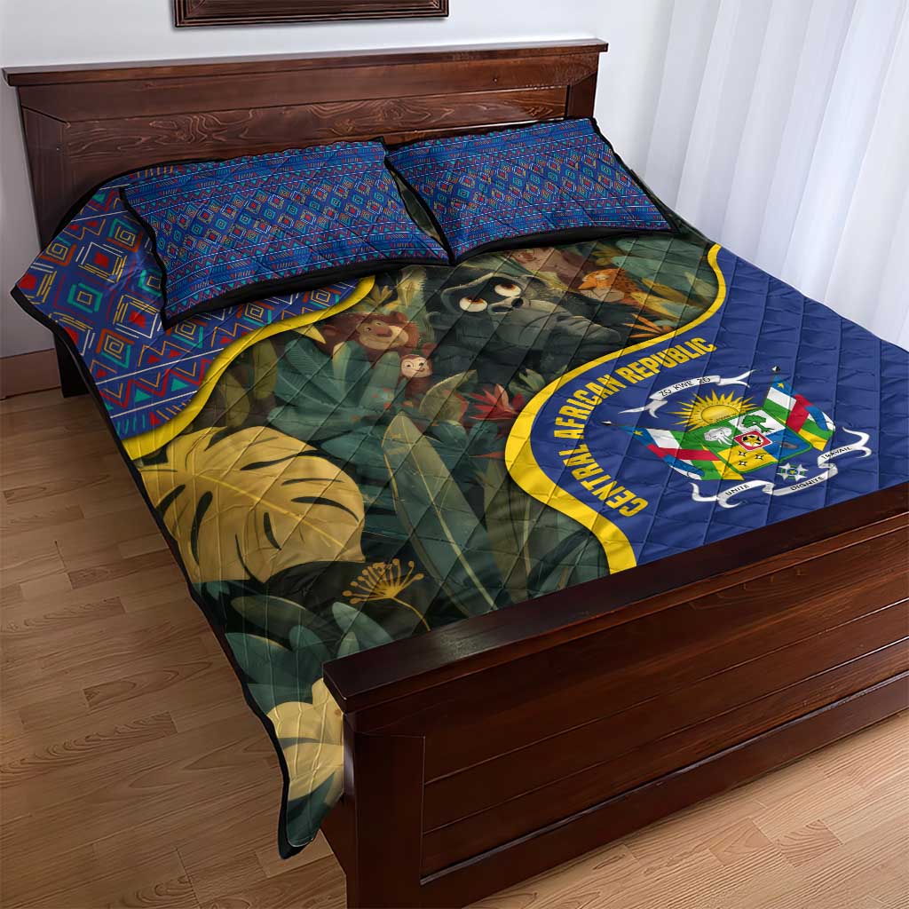 Central African Republic Quilt Bed Set Jungle Animal TS04