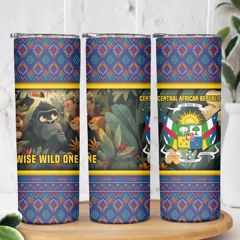 Central African Republic Skinny Tumbler Jungle Animal TS04