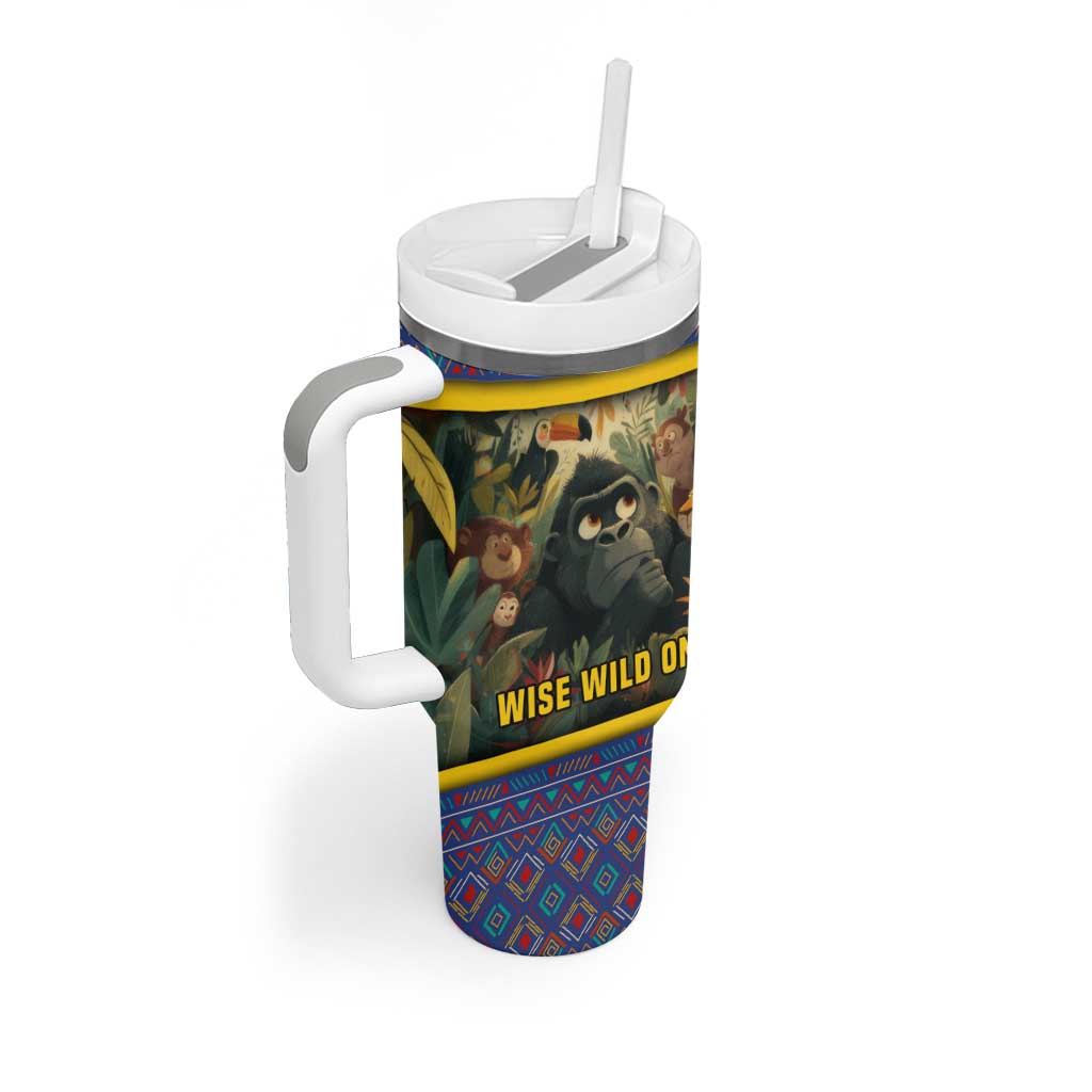 Central African Republic Tumbler With Handle Jungle Animal TS04