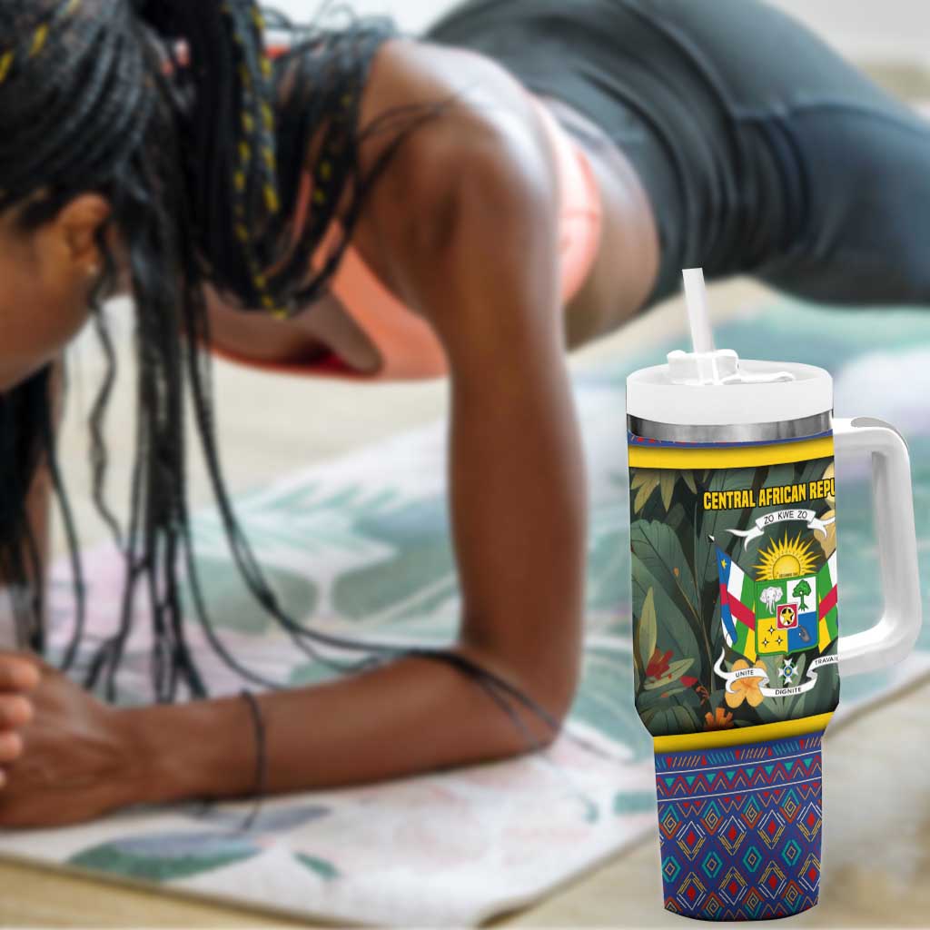 Central African Republic Tumbler With Handle Jungle Animal TS04