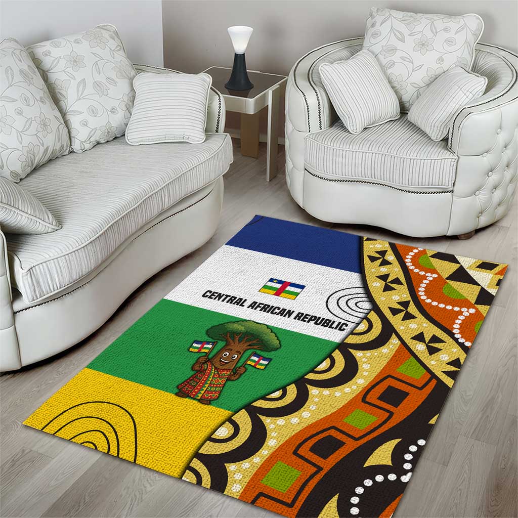 Central African Republic Area Rug Baobab and Flag TS04