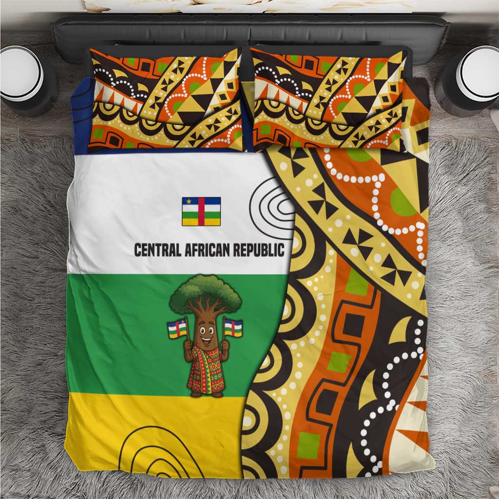 Central African Republic Bedding Set Baobab and Flag TS04