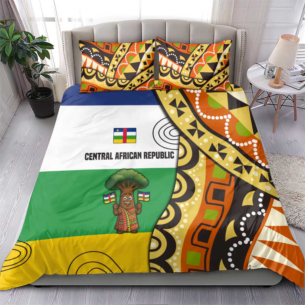 Central African Republic Bedding Set Baobab and Flag TS04
