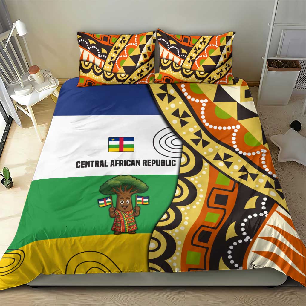 Central African Republic Bedding Set Baobab and Flag TS04