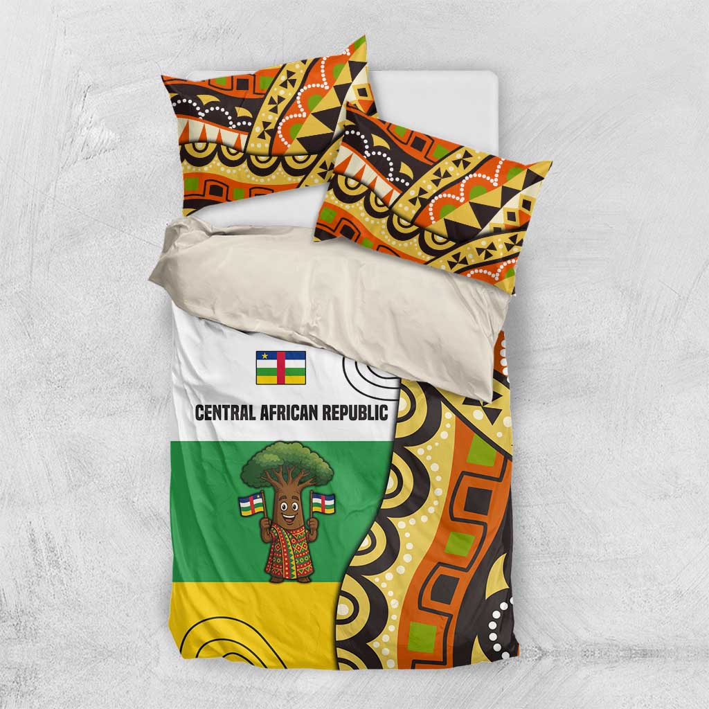 Central African Republic Bedding Set Baobab and Flag TS04
