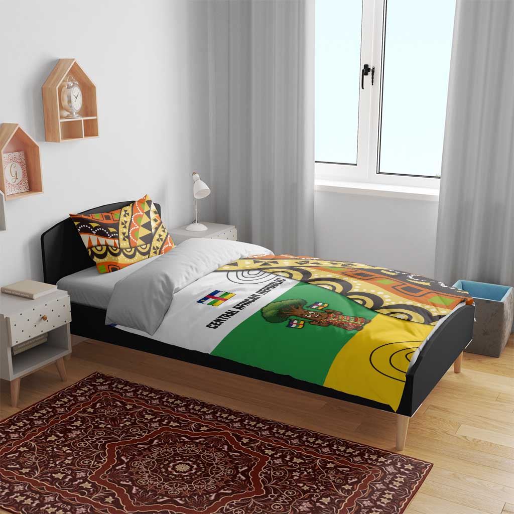Central African Republic Bedding Set Baobab and Flag TS04