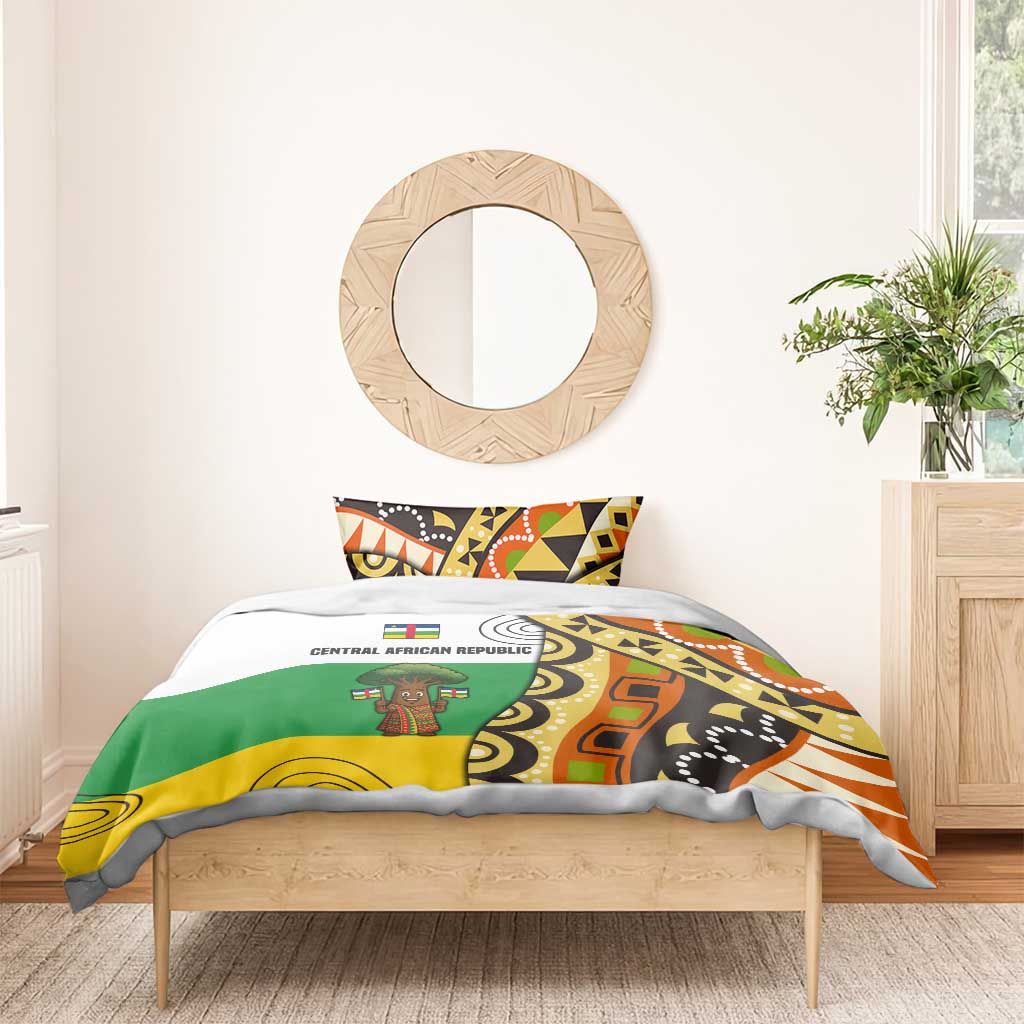 Central African Republic Bedding Set Baobab and Flag TS04
