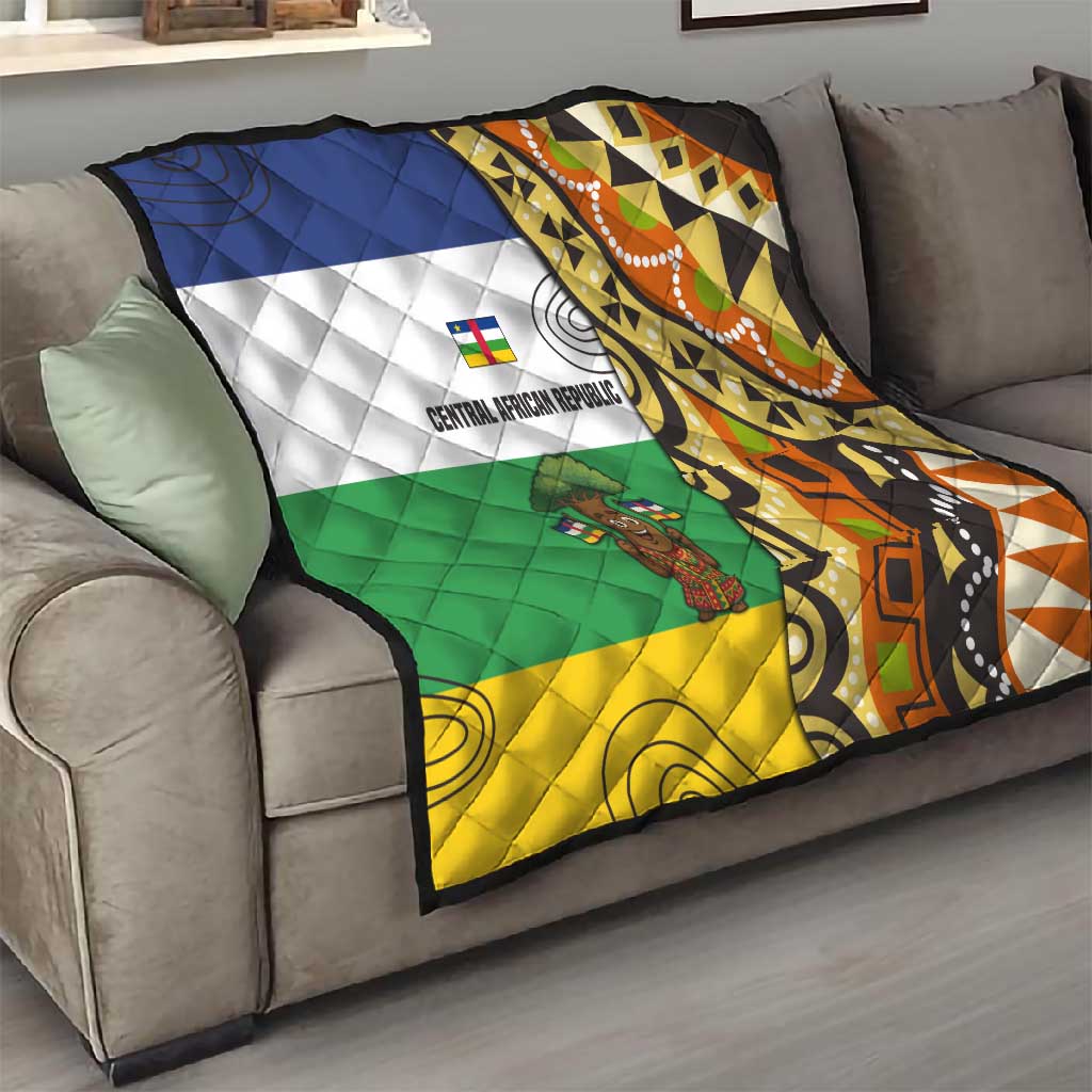 Central African Republic Quilt Baobab and Flag TS04
