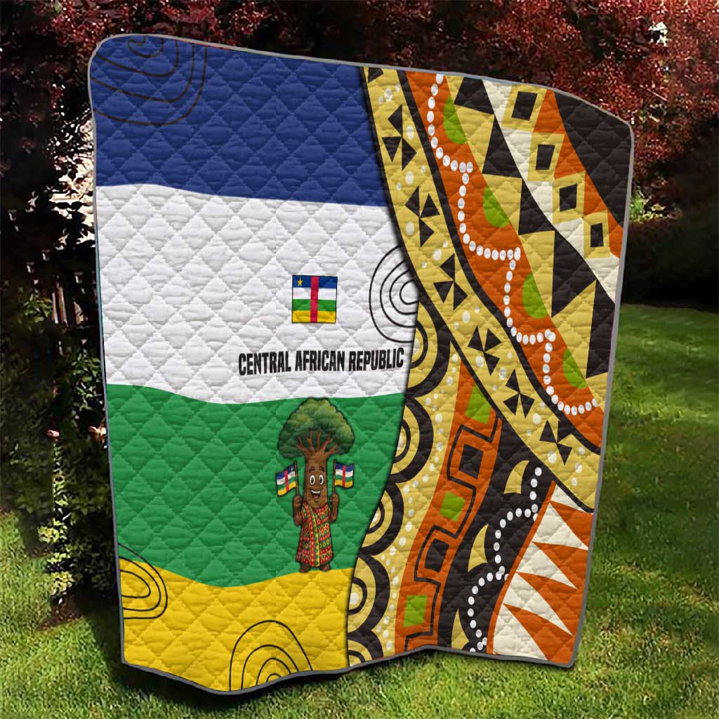 Central African Republic Quilt Baobab and Flag TS04