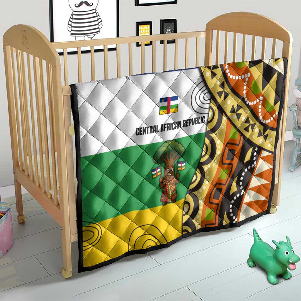 Central African Republic Quilt Baobab and Flag TS04
